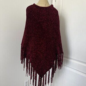 NWT Ellen Tracy Chenille Poncho S/M